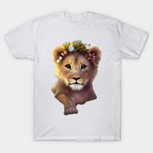 Cute Baby Lion Cub Graphic T-Shirt